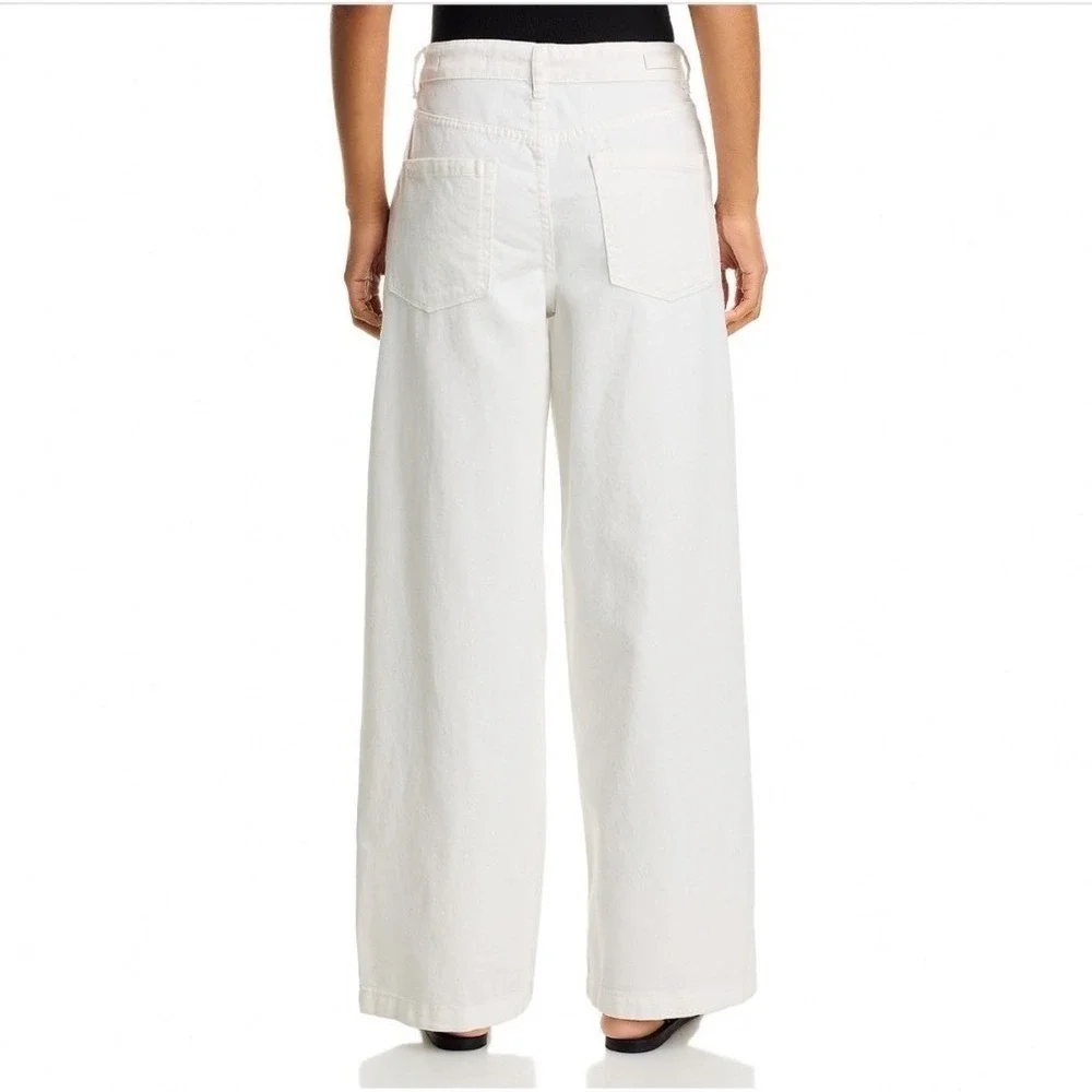 BLANKNYC Low Rise Baggy Fit Twill Pants Public Life White Cotton Wide Leg 31 NEW